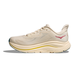 Hoka Clifton 10 Women's running shoe in birch alabaster colorway side view