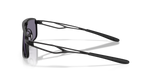 Oakley Bushwick sunglasses top-down view showing satin black temples and grey lenses