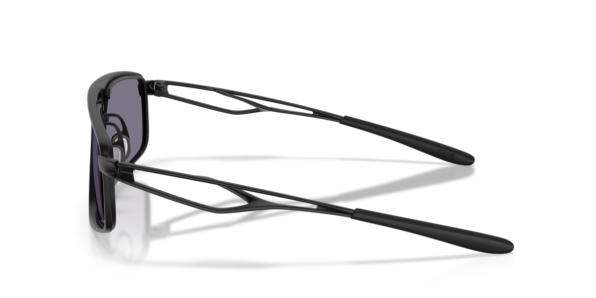 Oakley Bushwick sunglasses top-down view showing satin black temples and grey lenses