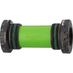 FSA Mega EXO bottom bracket set with green center sleeve and black threaded cups