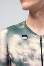 Gobik Reactive short sleeve cycling jersey in Bush colorway with abstract green pattern