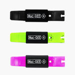 Muc-Off Rim Stix tire levers set in black, lime green, and pink colors