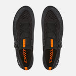 DMT KR1 black road cycling shoes with orange details and BOA closure system