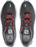 Salomon Supercross 3 men's trail running shoes in dark gray with red laces