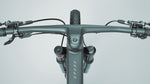 Scott Spark RC mountain bike handlebar and front fork detail in carbon black finish