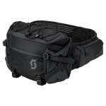 Scott Trail 4 hip pack in black with multiple compartments and adjustable waist belt