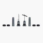 Muc-Off Stealth tubeless tire puncture repair plugs kit with tools on white background