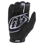 Troy Lee Designs TLD Air black motocross glove with white logo, palm view
