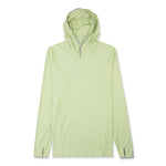 Patagonia Men's Tropic Comfort Natural UPF Hoody in light green with hood