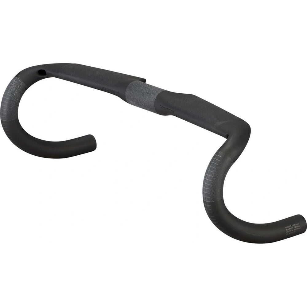 Specialized Roval Rapide drop handlebars in black with charcoal grey tape sections