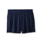 Brooks Sherpa 5-inch men's running shorts in navy blue with elastic waistband