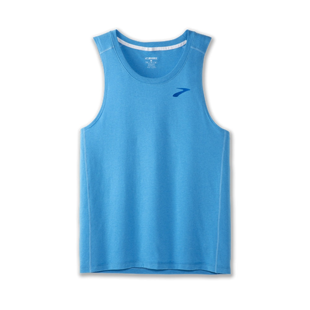 Brooks Distance Tank 2.0 men's sleeveless running tank in sky blue Spring Break color
