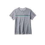 Brooks Distance Short Sleeve 3.0 men's gray running shirt with gradient chest stripe