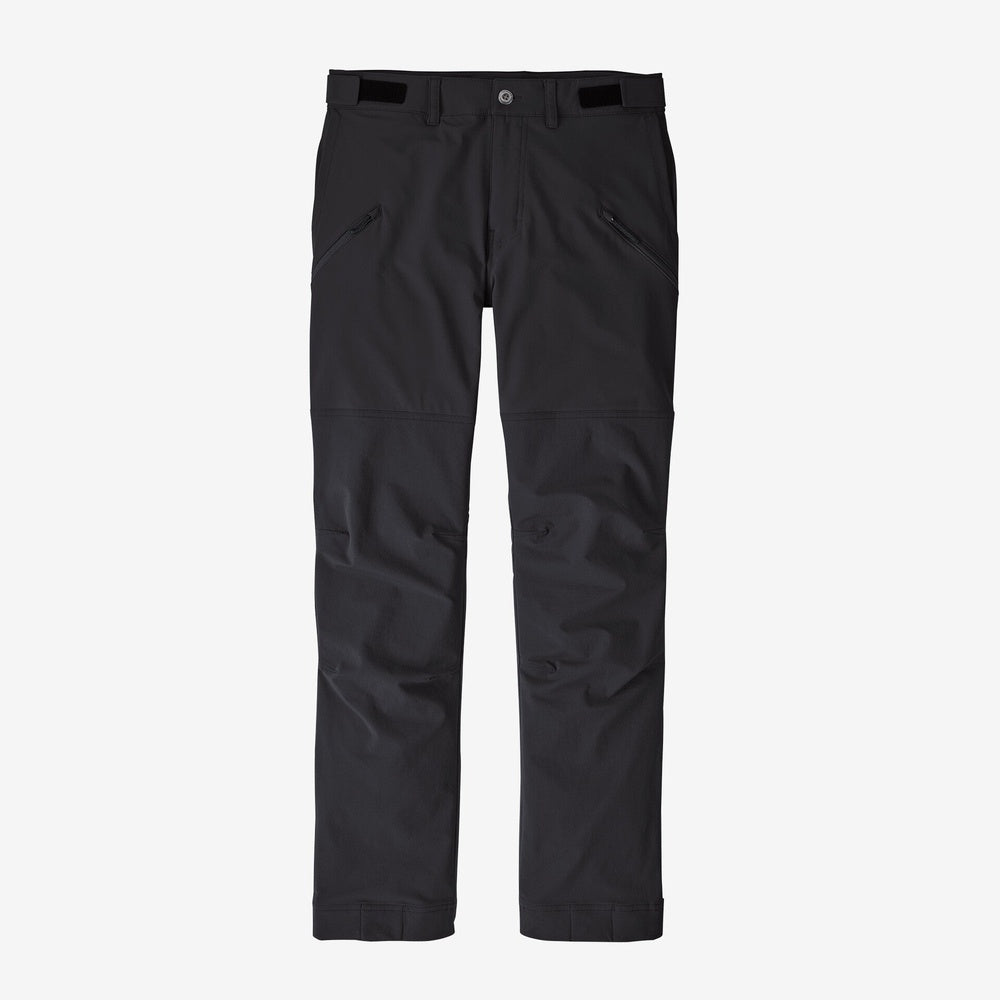 Black Patagonia Point Peak Trail Pants with zip pockets and button closure