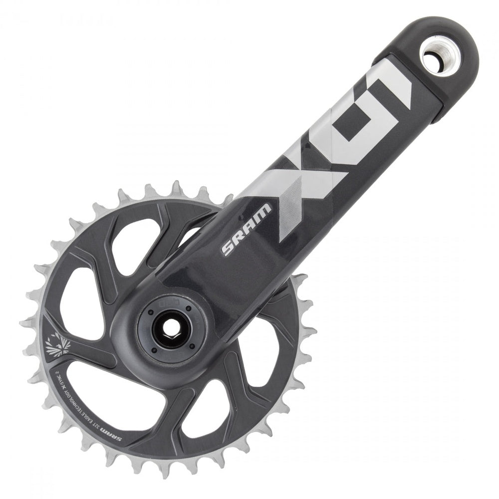 SRAM X01 Eagle 170x32 DM DUB crankset in black with silver X01 branding