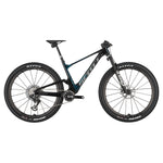 Scott Spark RC SL full-suspension mountain bike in black and teal carbon finish