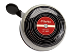 Electra bicycle bell with black vinyl record design and red Electra label