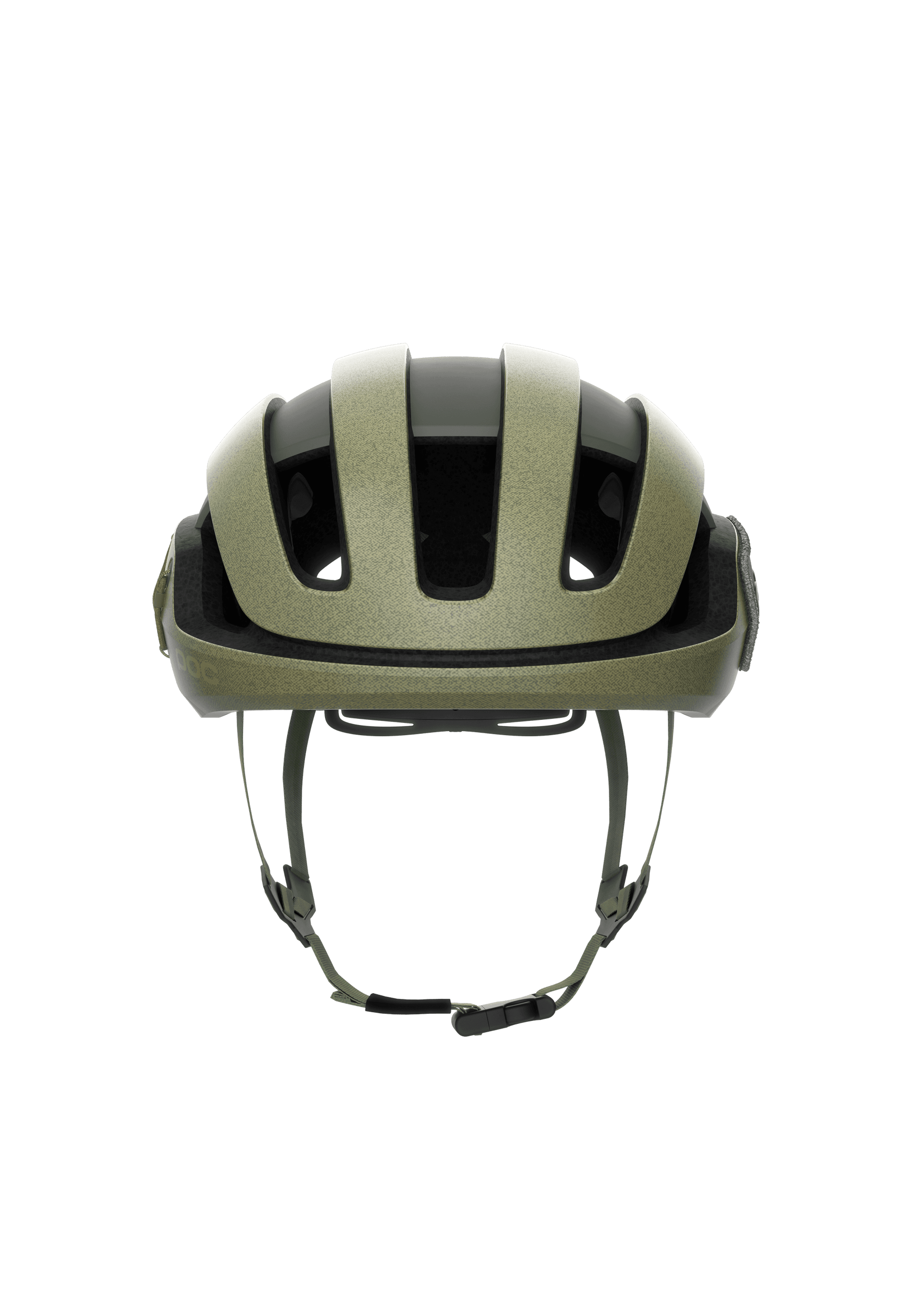 POC Omne Ultra MIPS cycling helmet in epidote green matte finish front view