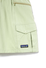 Patagonia Women's Outdoor Everyday Shorts in Salvia Green with cargo pocket detail