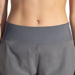 Brooks Chaser 7-inch Women's Running Shorts in HTR Charcoal gray with wide waistband