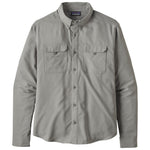 Patagonia Men's Self Guided Hike Long Sleeve Shirt in Salt Grey