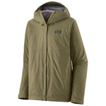 Patagonia Men's Torrentshell 3L Jacket in Sage Khaki with hood up