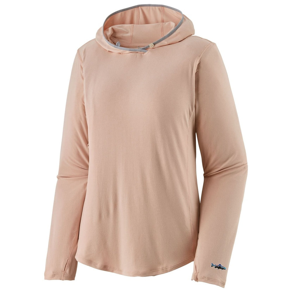 Patagonia Tropic Comfort Natural Hoody in antique pink with hood and long sleeves