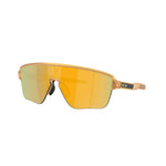 Oakley Corridor sunglasses with transparent orange frame and gold mirrored lenses