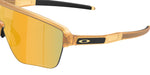 Oakley Corridor sunglasses with transparent amber frame and golden yellow Prizm lenses