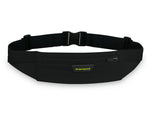 Black Amphipod MicroStretch Luxe running belt with zippered pocket and adjustable strap