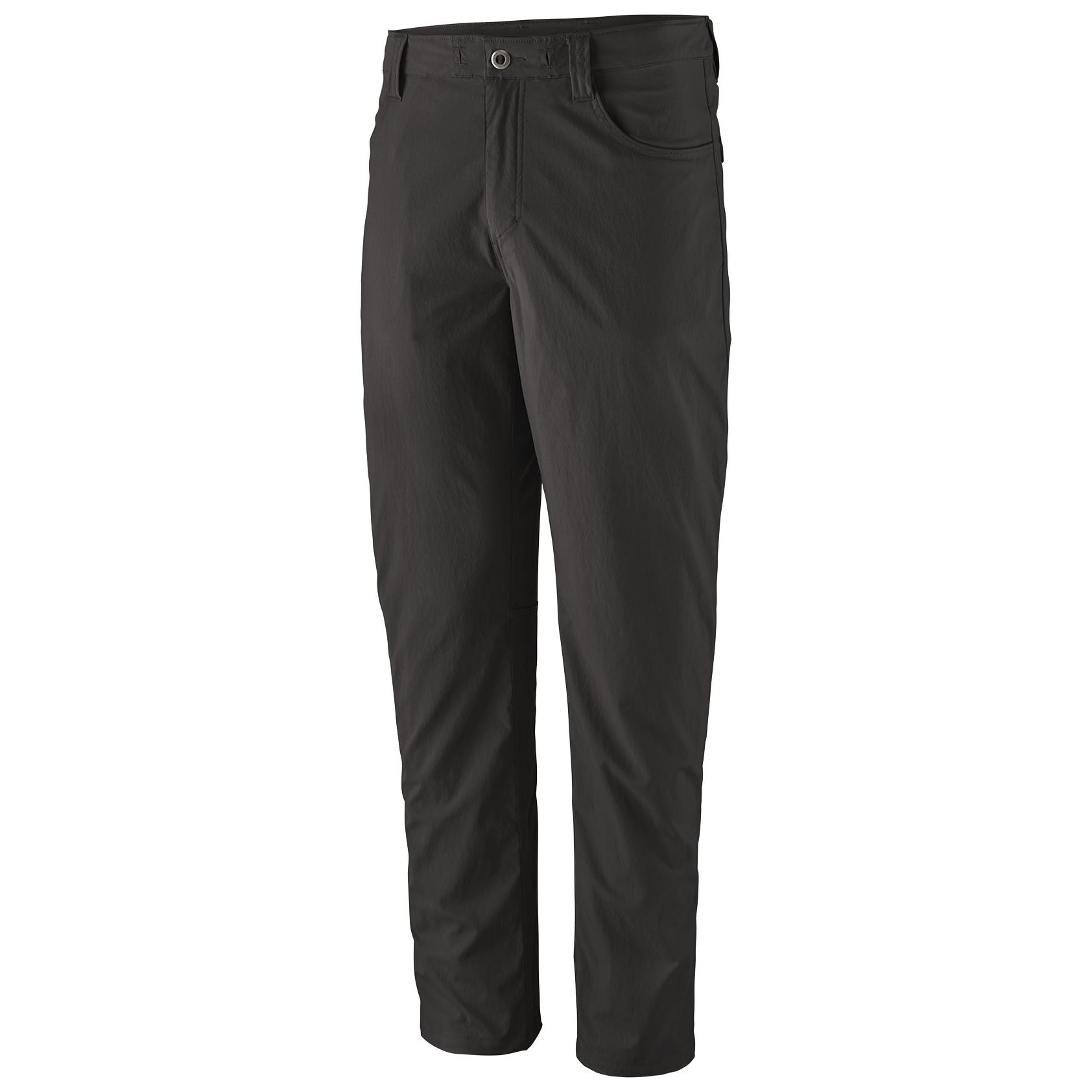 Patagonia men's Quandary pants in dark green on white background