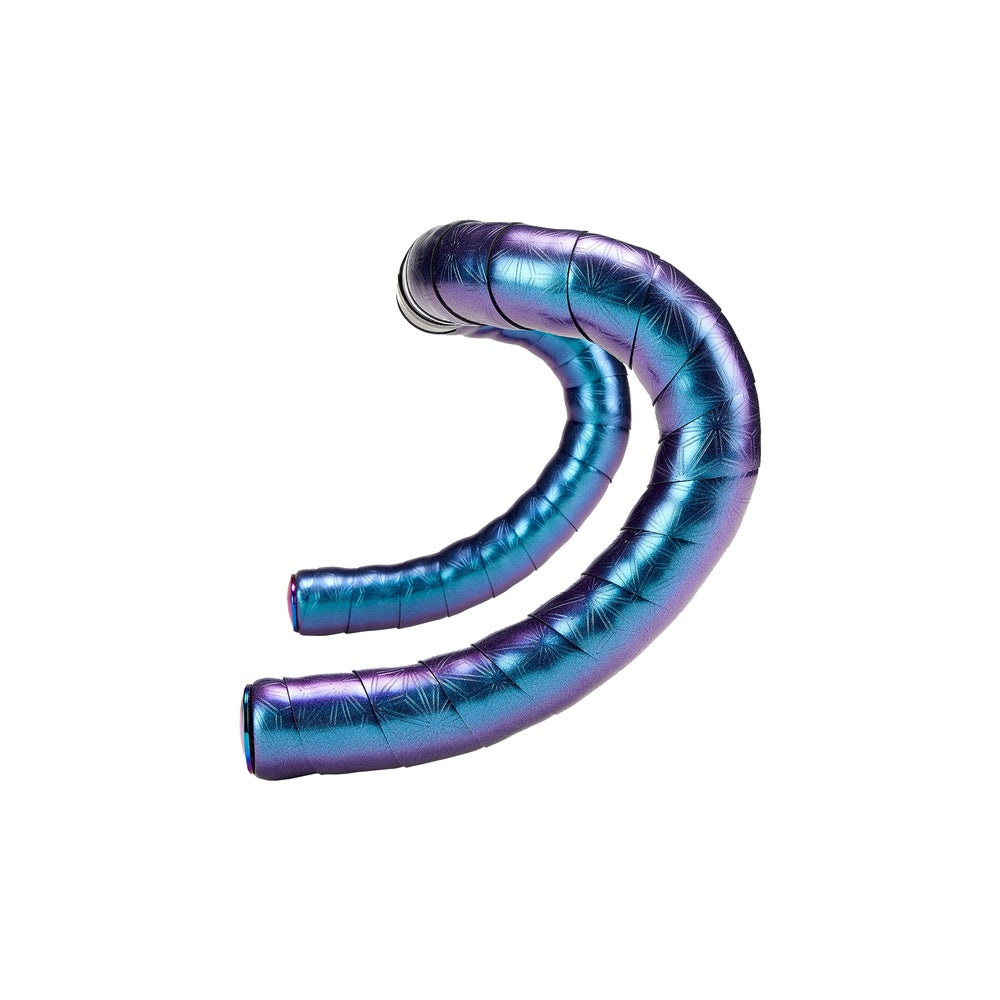 Specialized Supacaz handlebar tape in oil slick iridescent finish with segmented pattern