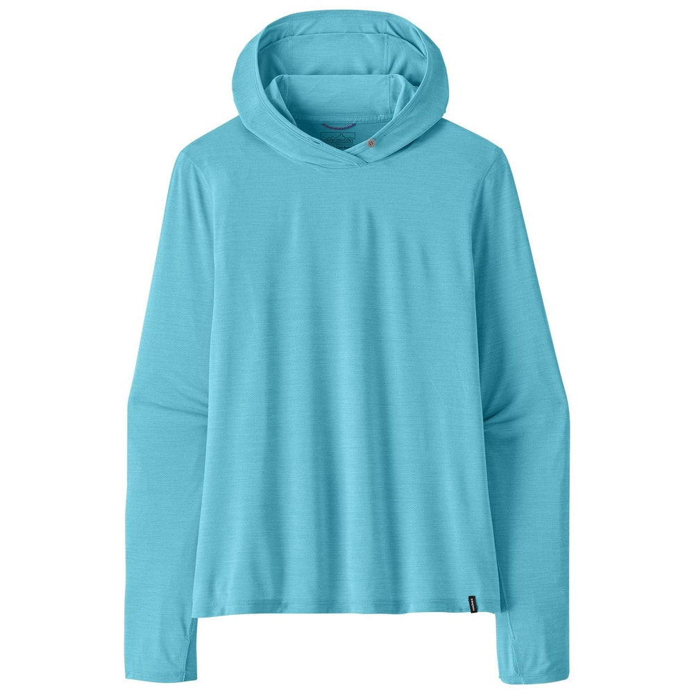 Patagonia Capilene Cool Ultra Hoody in Snowmelt Blue, women's long sleeve pullover hoodie