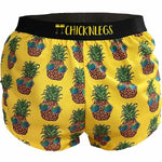 ChicknLegs yellow boxer shorts with pineapple wearing sunglasses pattern