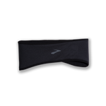 Brooks Notch Thermal Headband in black with subtle Brooks logo on clean white background