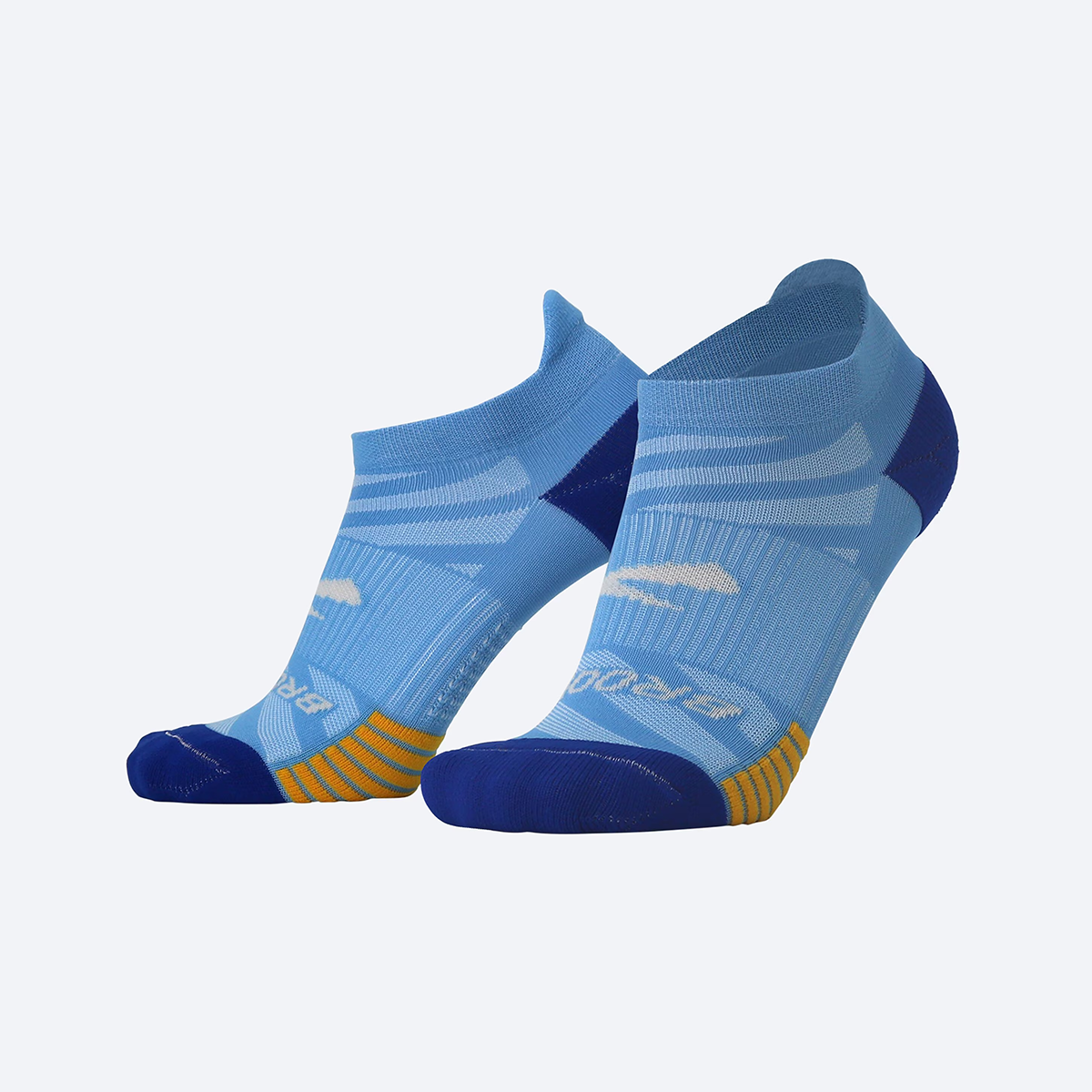 Brooks Ghost Lite running socks in blue and navy colorway with cushioned design