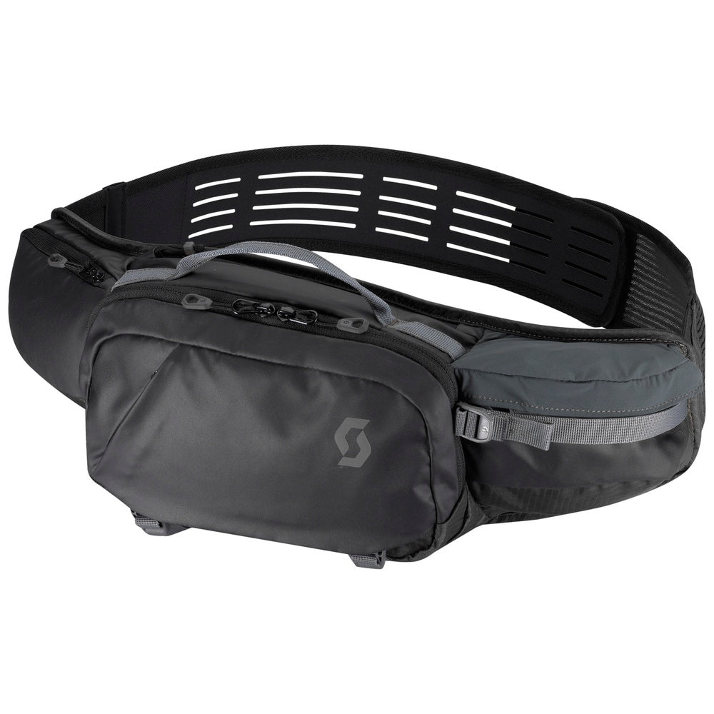 Scott Trail FR hipbelt waist pack in dark grey and black colorway