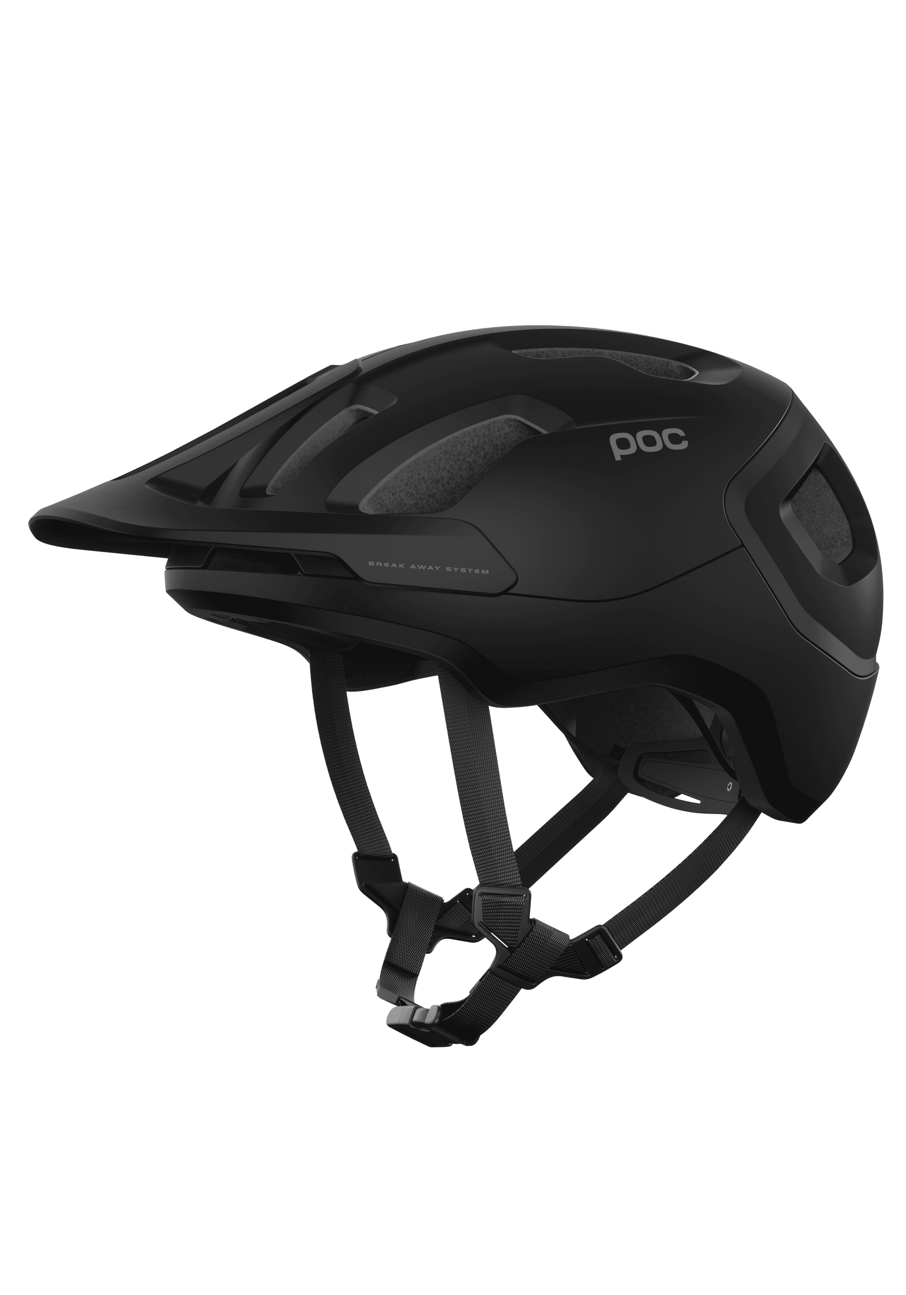 POC Axion Spin mountain bike helmet in uranium black matte finish with visor