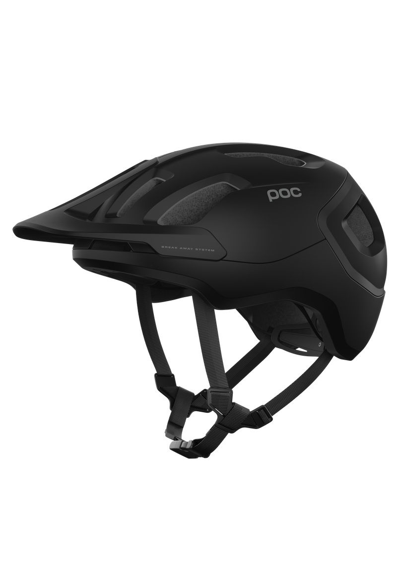 POC Axion Spin mountain bike helmet in matte black with visor