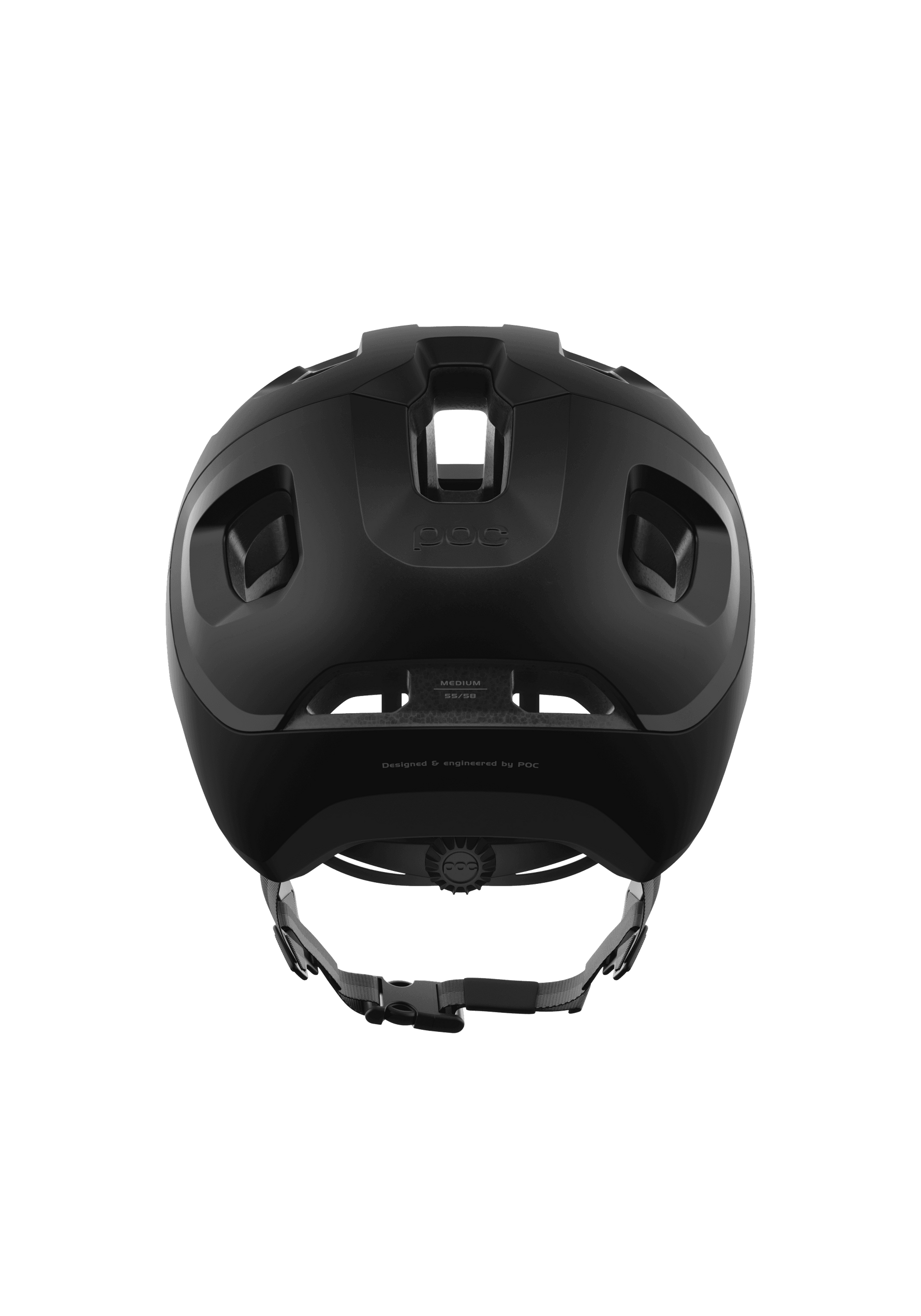 POC Axion Spin helmet in matt black with ventilation ports and adjustment dial