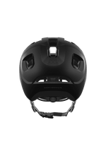 POC Axion Spin helmet in matte black, rear view showing ventilation ports
