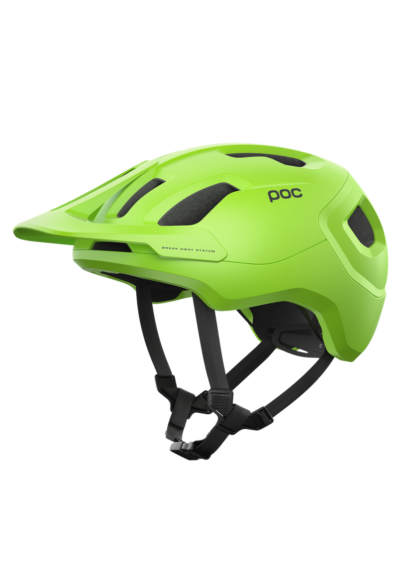 POC Axion Spin mountain bike helmet in fluorescent yellow-green matte finish