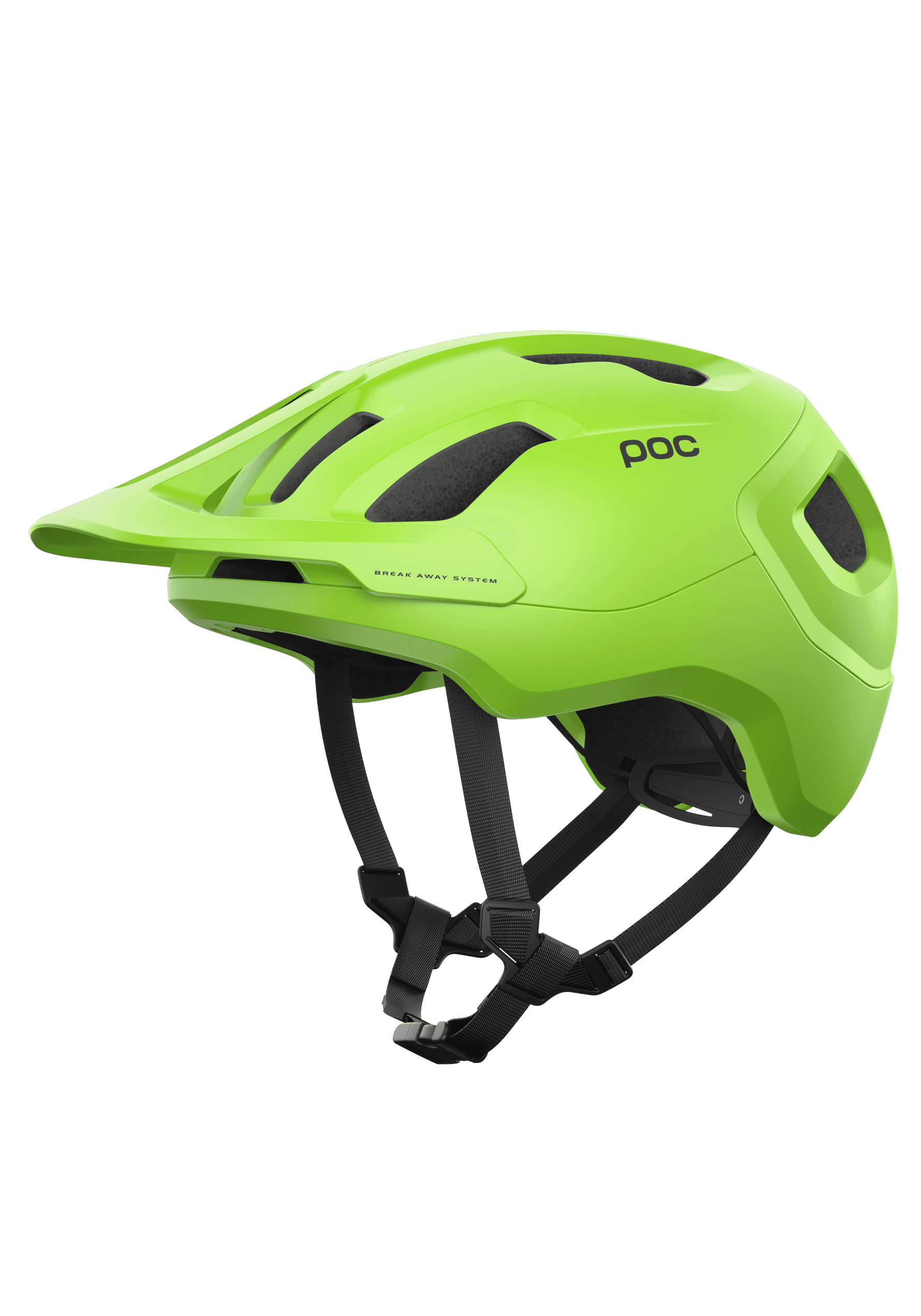 POC Axion Spin mountain bike helmet in fluorescent green matte finish