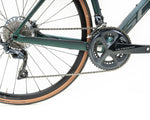 Scott Addict 20 road bike drivetrain detail showing Ultegra components and prism green frame