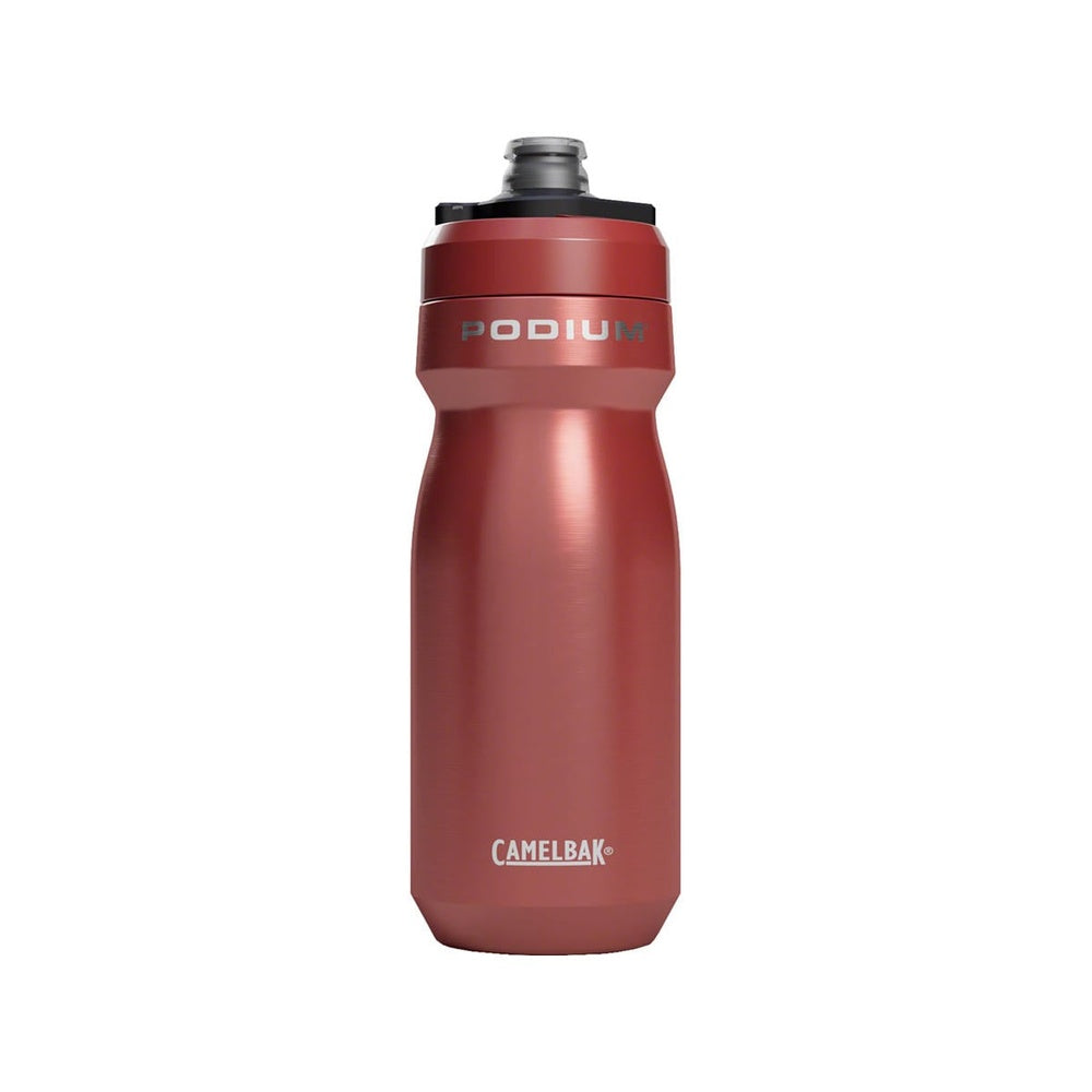 CamelBak Podium red insulated bike water bottle with pull-top cap