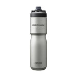 CamelBak Podium steel water bottle in stone silver with black cap
