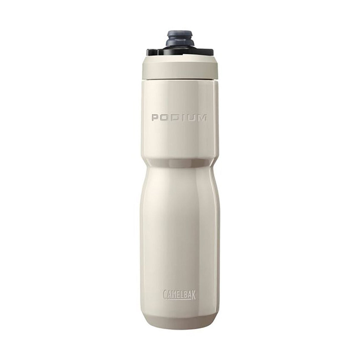 CamelBak Podium Steel water bottle in stone color with black cap