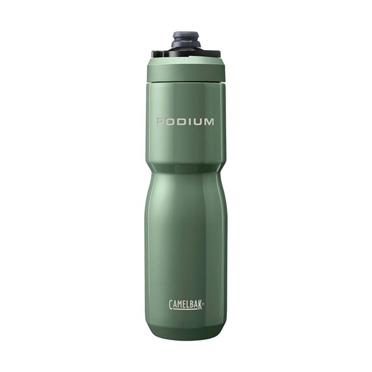 CamelBak Podium insulated cycling water bottle in sage green with squeeze cap