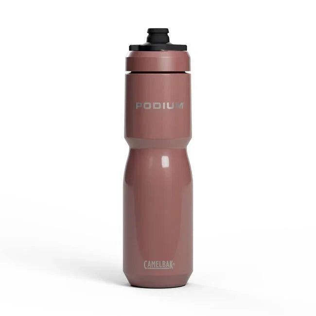 CamelBak Podium water bottle in dusty rose color with black cap