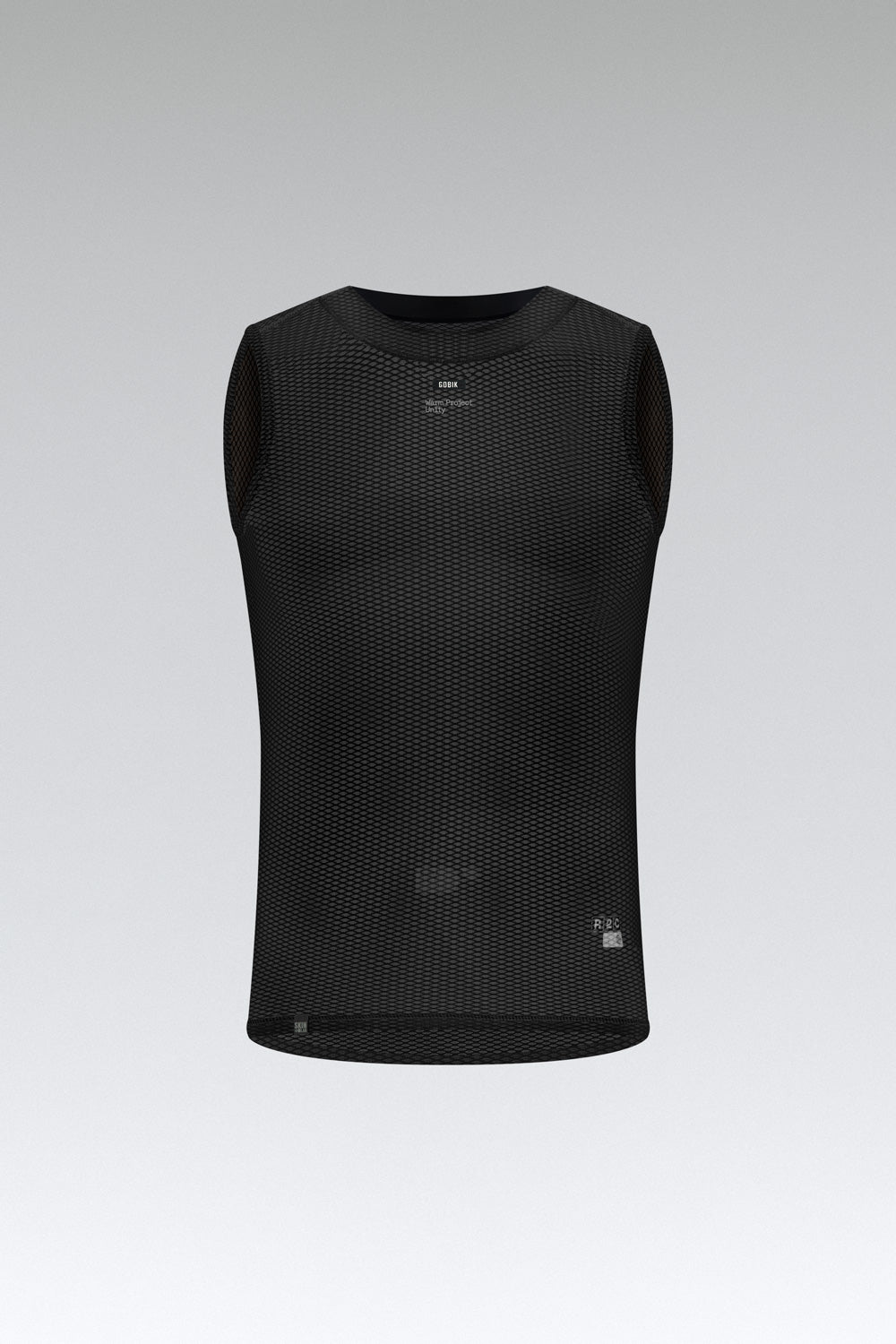 Gobik Second Skin Base Layer Men's sleeveless tank top in Moonless black color